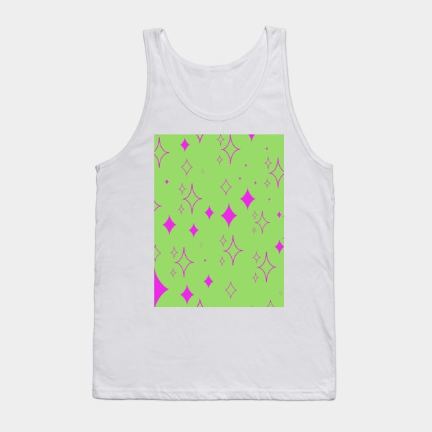 Kawaii diamond stars - Green and purple Tank Top by SturgesC